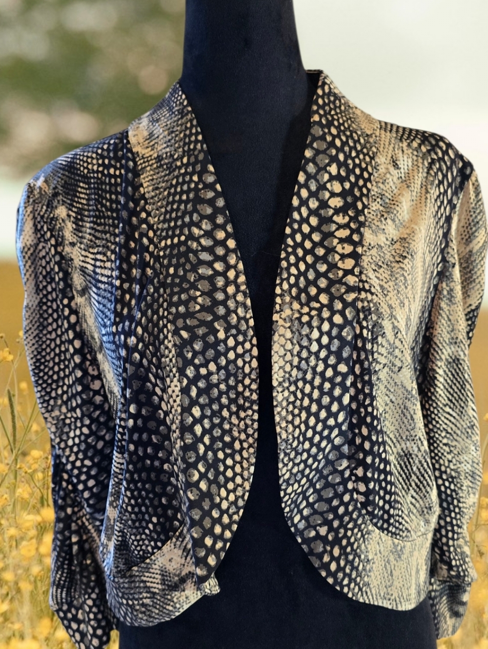 Lennie Shrug Jacket Snake Print Large